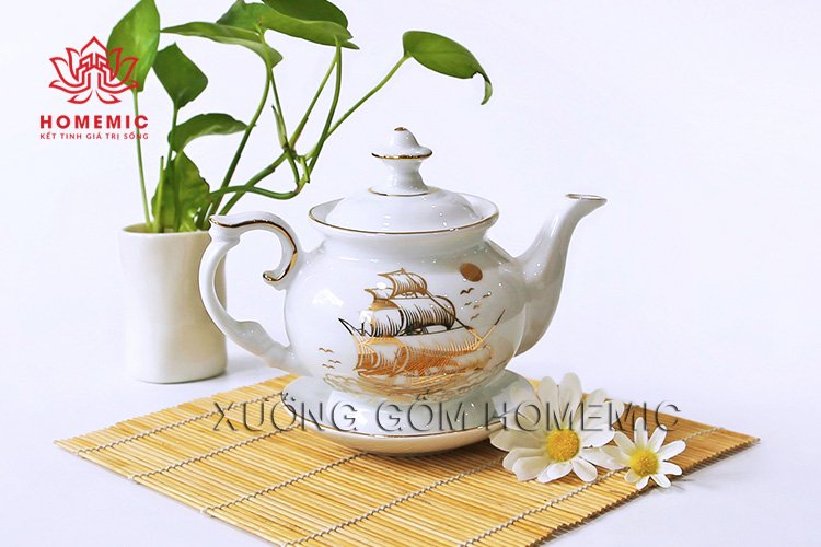 Bộ Trà Đài Cát Thuận Buồm Kẻ Vàng