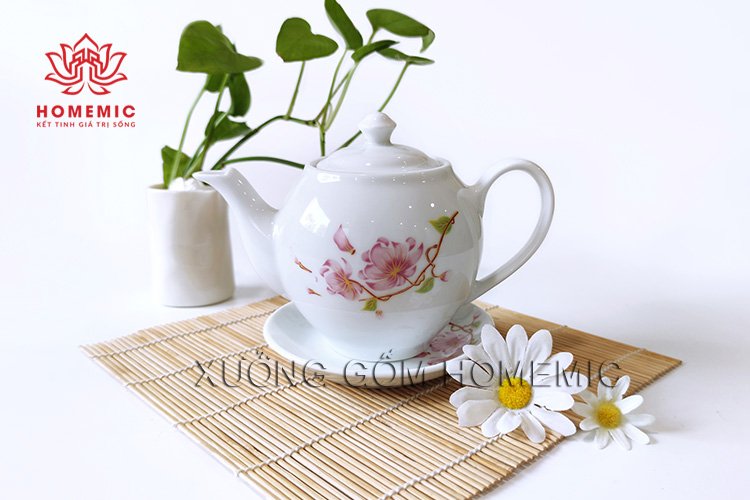 Bộ Trà Dáng Minh Long Hoa Đào