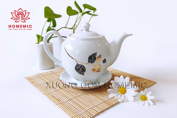 Bộ Trà Dáng Minh Long Lá Kim Ngân