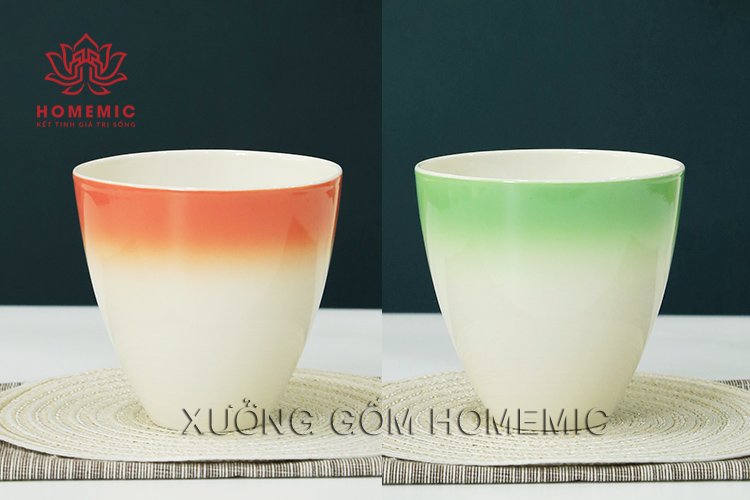 Ly Bầu Không Quai - Ly sứ quà tặng Bát Tràng