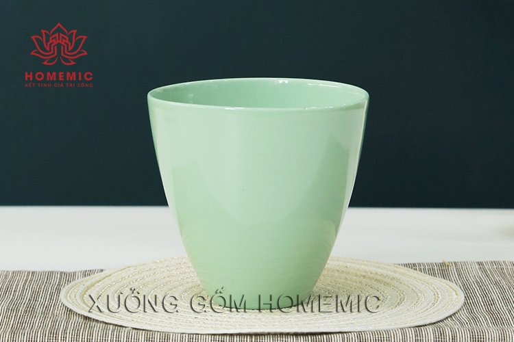 Ly Bầu Không Quai - Ly sứ quà tặng Bát Tràng