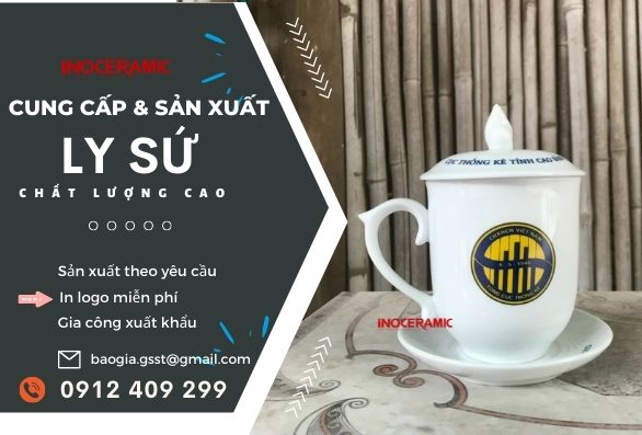 Ly Sứ Có Nắp Đậy Cao Cấp Tại HCM - Làm Quà Tặng Giá Rẻ